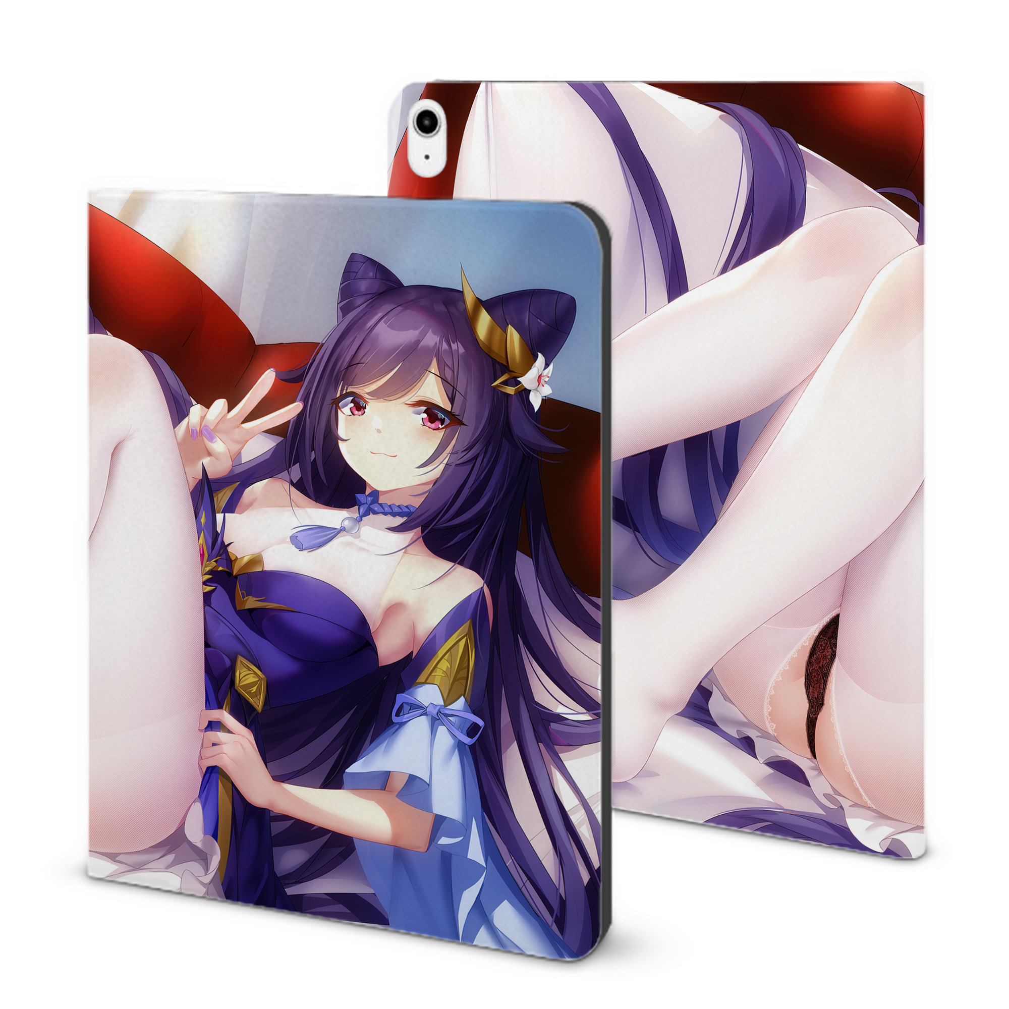げんし神 genshin IPadケース ペンホルダー付き ブックスタイルデザイン